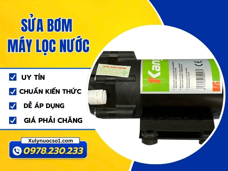 Gợi ý nguyên nhân và cách sửa bơm máy lọc nước dứt lỗi nhanh