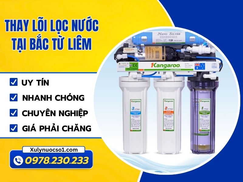 Thay lõi lọc nước tại Bắc Từ Liêm lõi chuẩn, giá tốt