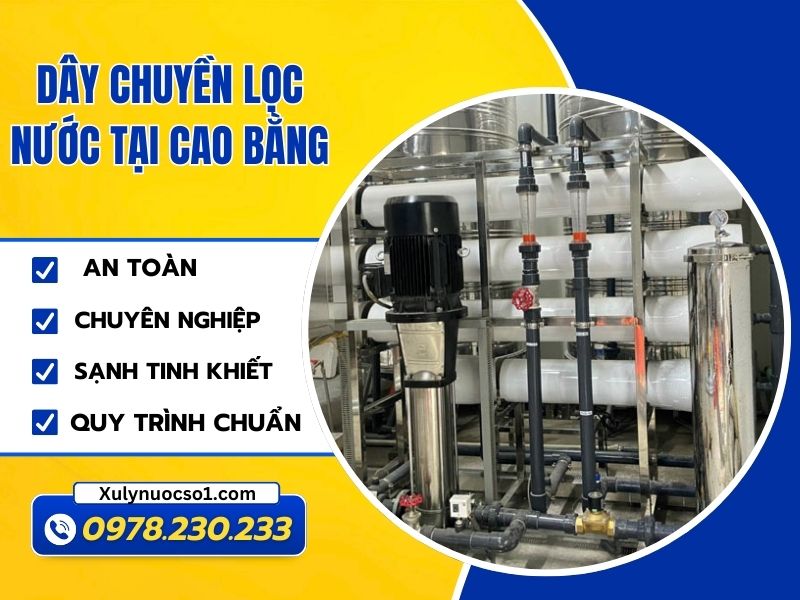 Dây chuyền lọc nước tại Cao Bằng chất lượng, giá ưu đãi