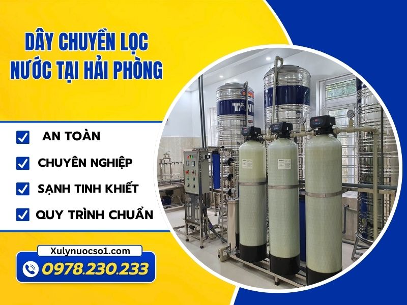 Dây chuyền lọc nước tại Hải Phòng – Giải pháp nước tinh khiết an toàn
