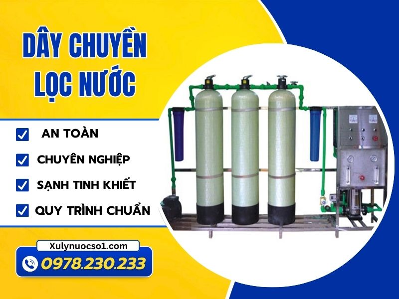 Dây chuyền lọc nước tinh khiết chất lượng, giá tốt