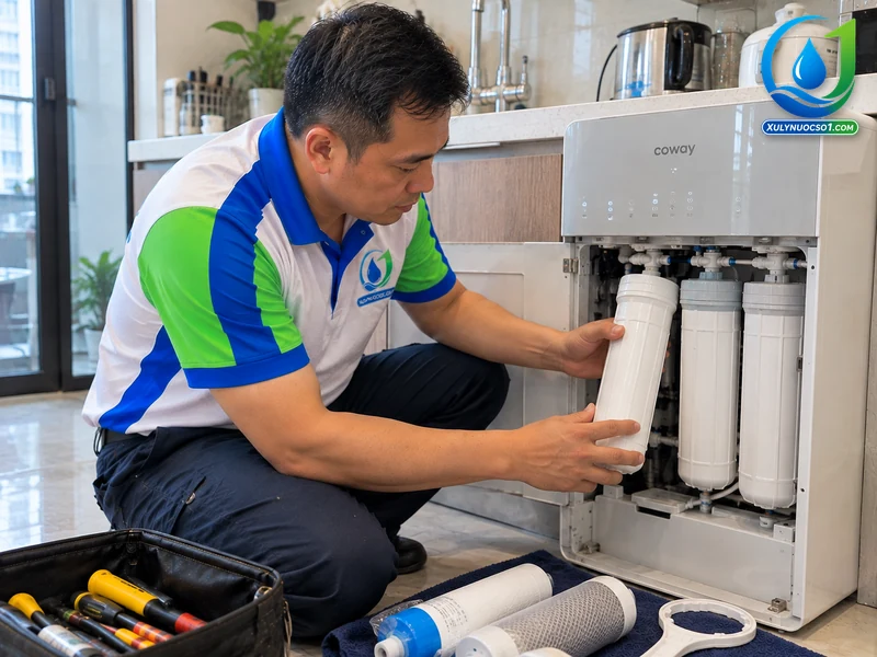 Thay lõi lọc nước Coway tại nhà