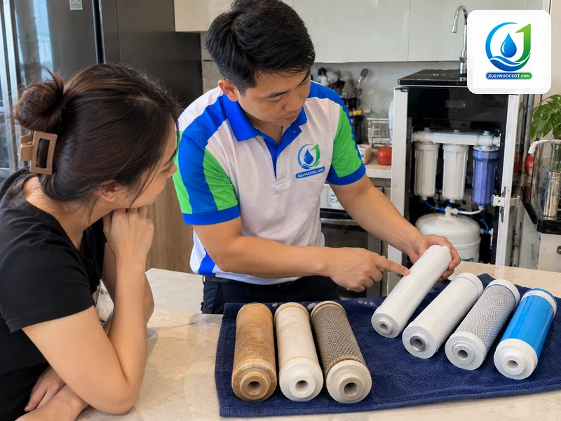 Thay lõi lọc nước tại Hà Nội: so sánh lõi cũ và lõi mới