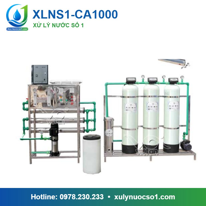 Dây chuyền lọc nước tinh khiết 1.000 lít/h cột composite van tự động XLNS1-CA1000