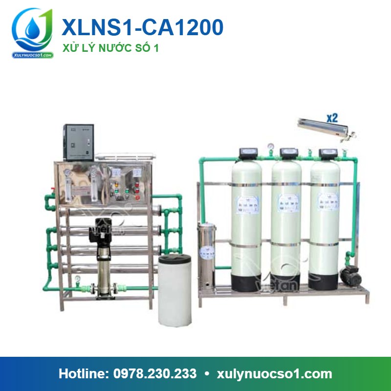 Dây chuyền lọc nước tinh khiết 1.200 lít/h cột composite van tự động XLNS1-CA1200