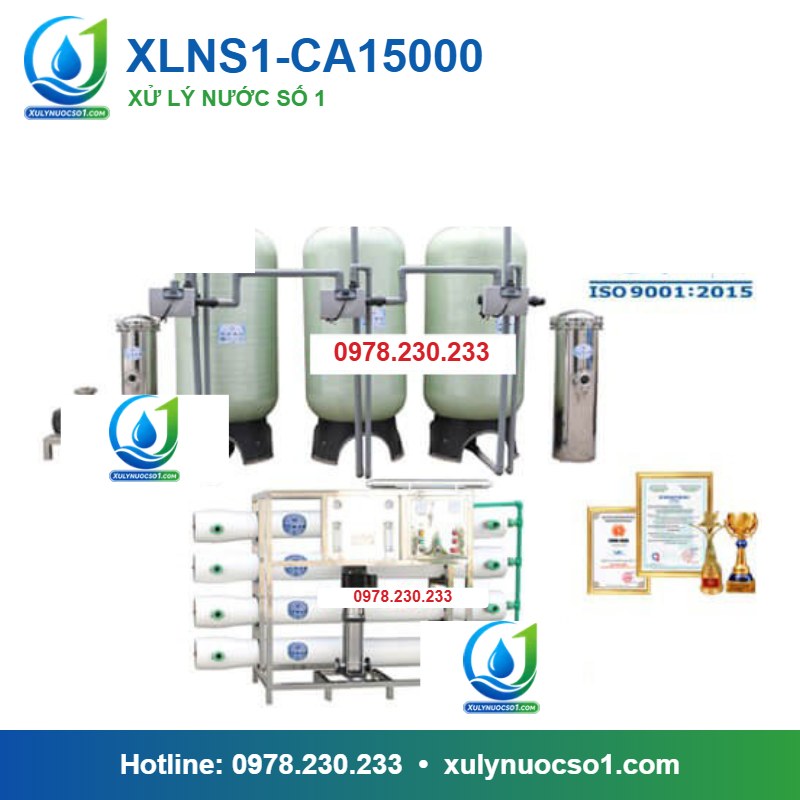 Dây chuyền lọc nước tinh khiết 15.000 lít/h cột composite van tự động XLNS1-CA15000