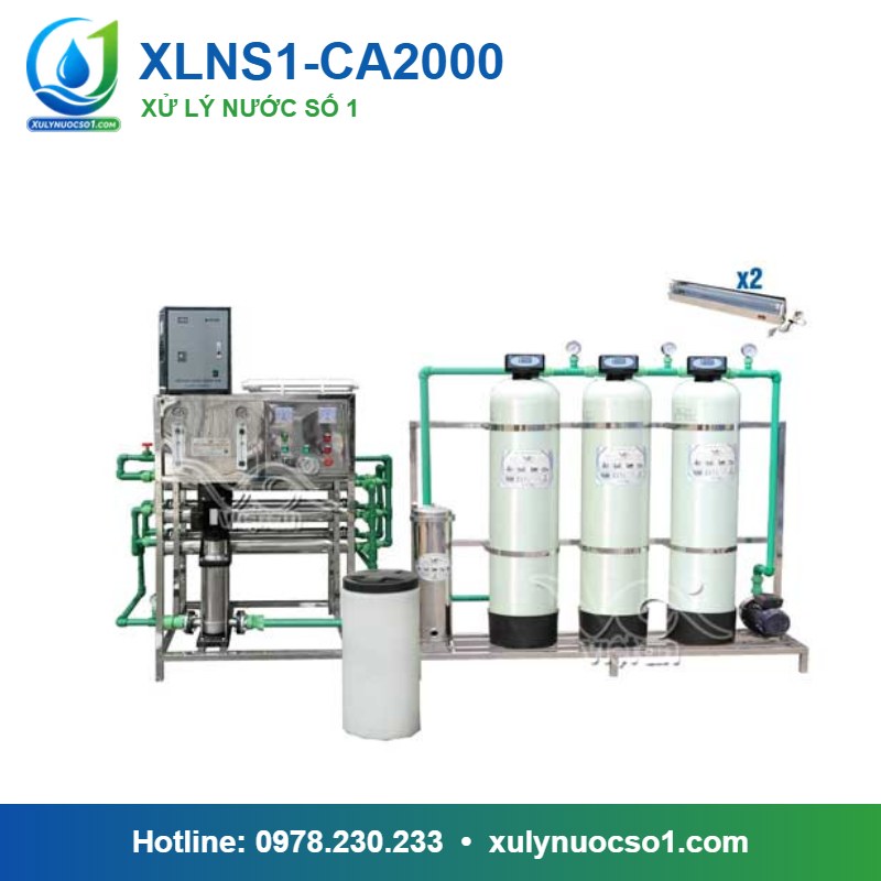Dây chuyền lọc nước tinh khiết 2.000 lít/h cột composite van tự động XLNS1-CA2000