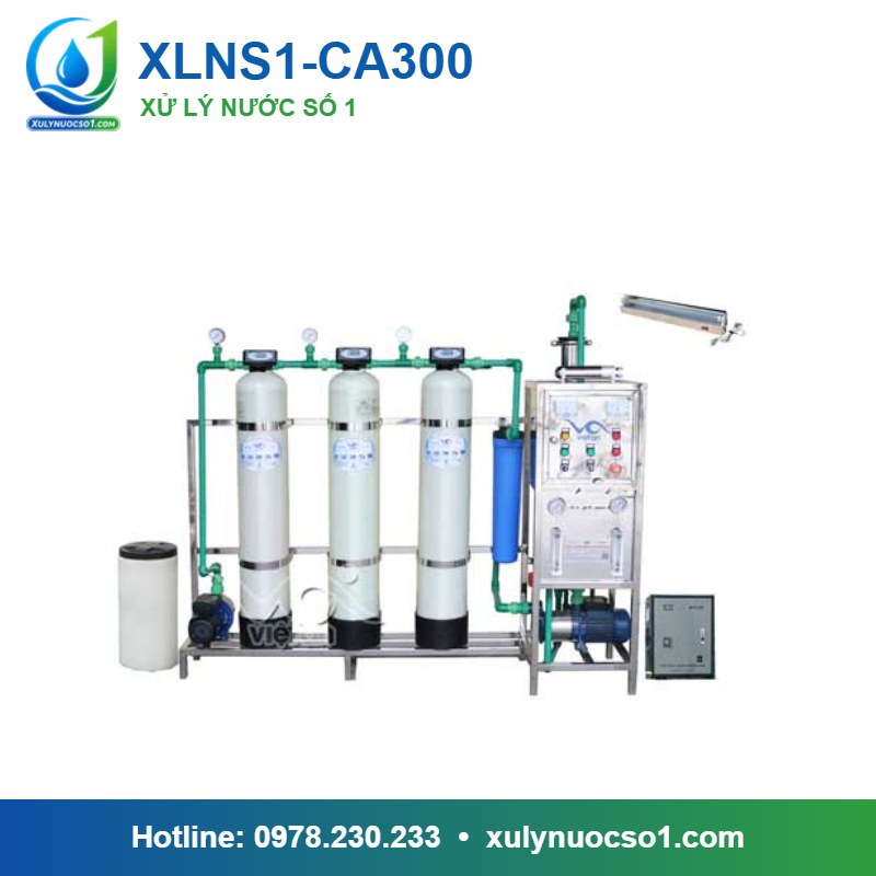 Dây chuyền lọc nước tinh khiết 300 lít/h cột composite van tự động XLNS1-CA300