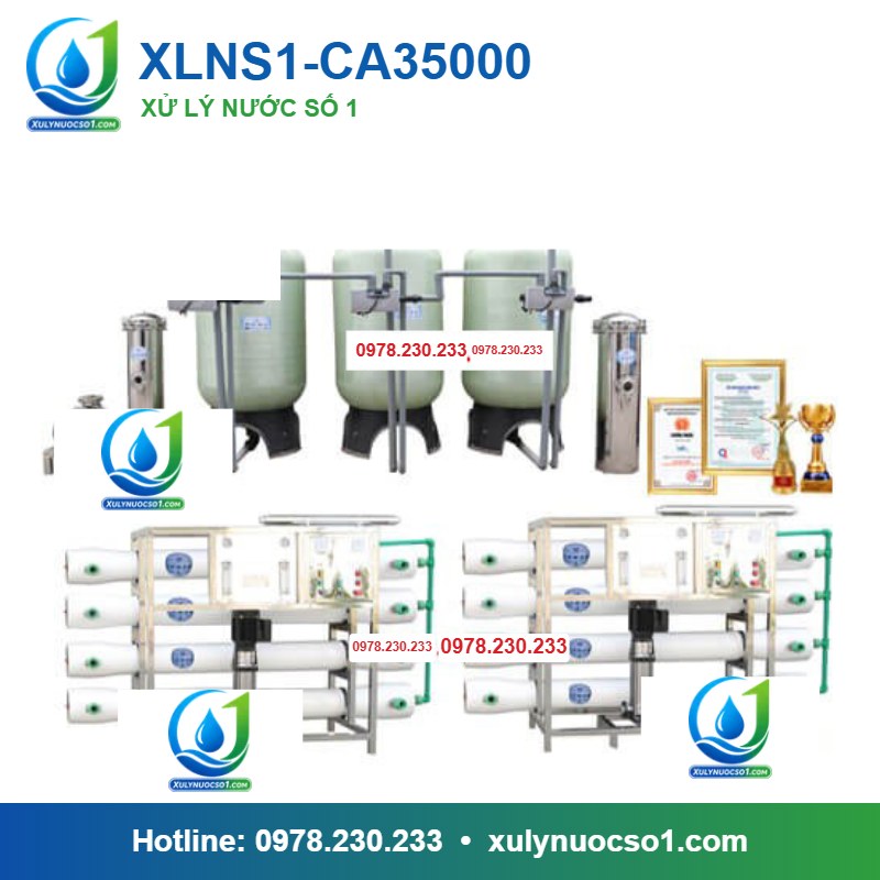 Dây chuyền lọc nước tinh khiết 35.000 lít/h cột composite van tự động XLNS1-CA35000
