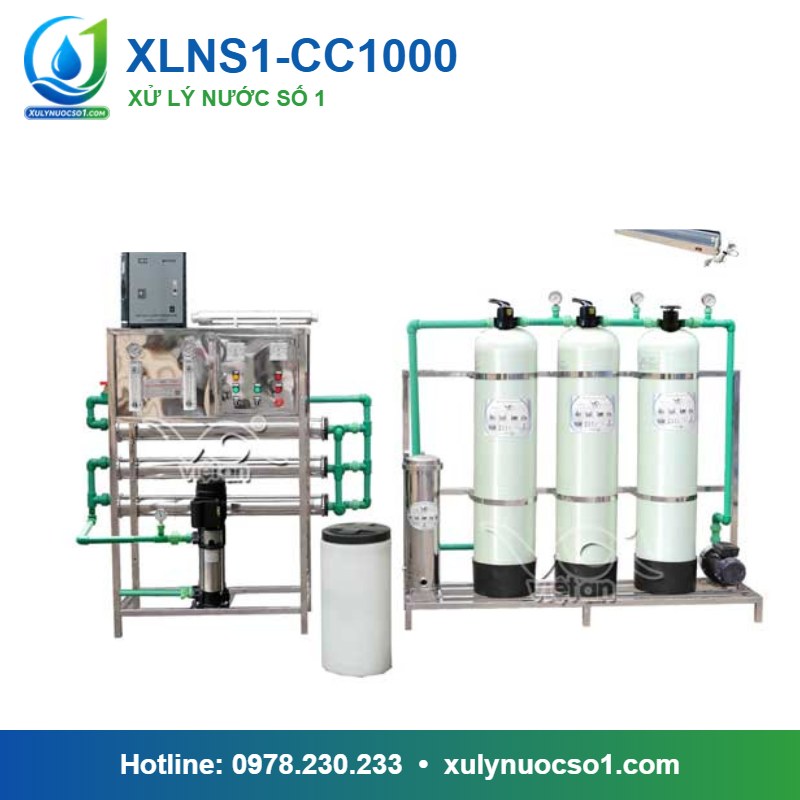 Dây chuyền lọc nước tinh khiết 1.000 lít/h cột composite van cơ XLNS1-CC1000