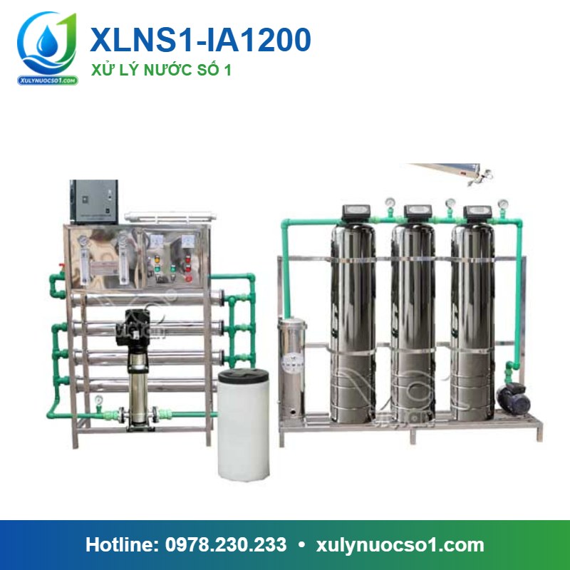 Hệ thống lọc nước RO tinh khiết 1.200 lít/h cột inox van tự động XLNS1-IA1200
