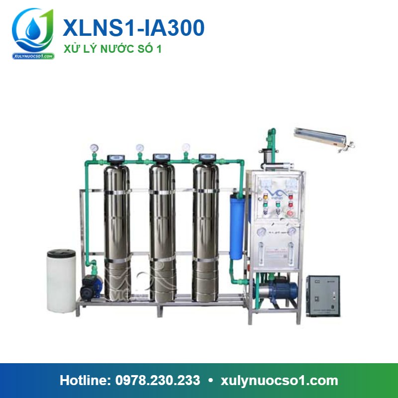 Hệ thống lọc nước RO tinh khiết 300 lít/h cột inox van tự động XLNS1-IA300
