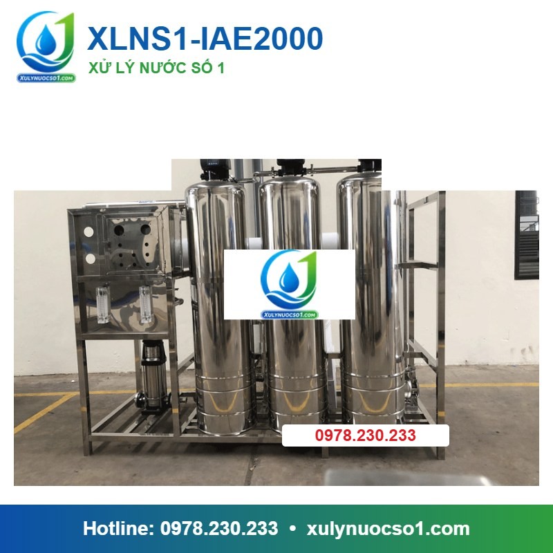 Hệ thống lọc nước RO đường ống inox vi sinh 2.000 lít/h XLNS1-IAE2000