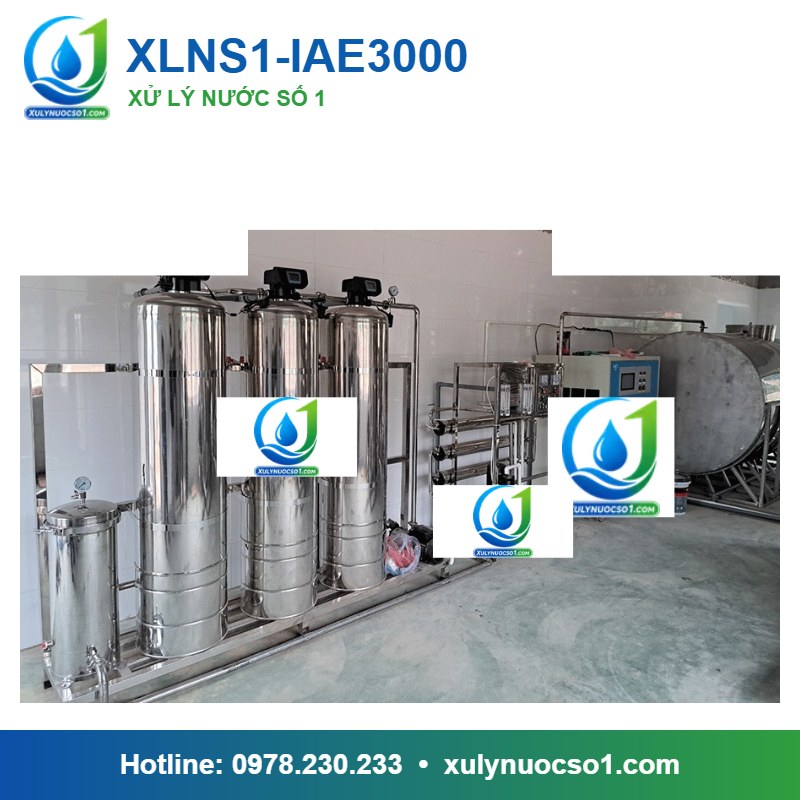 Hệ thống lọc nước RO đường ống inox vi sinh 3.000 lít/h XLNS1-IAE3000